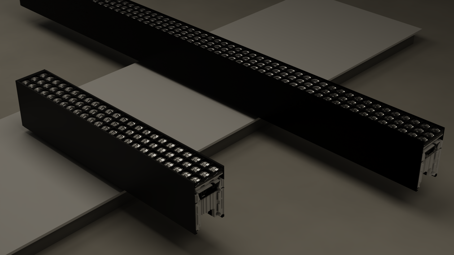 Linear lighting optic and internal structure